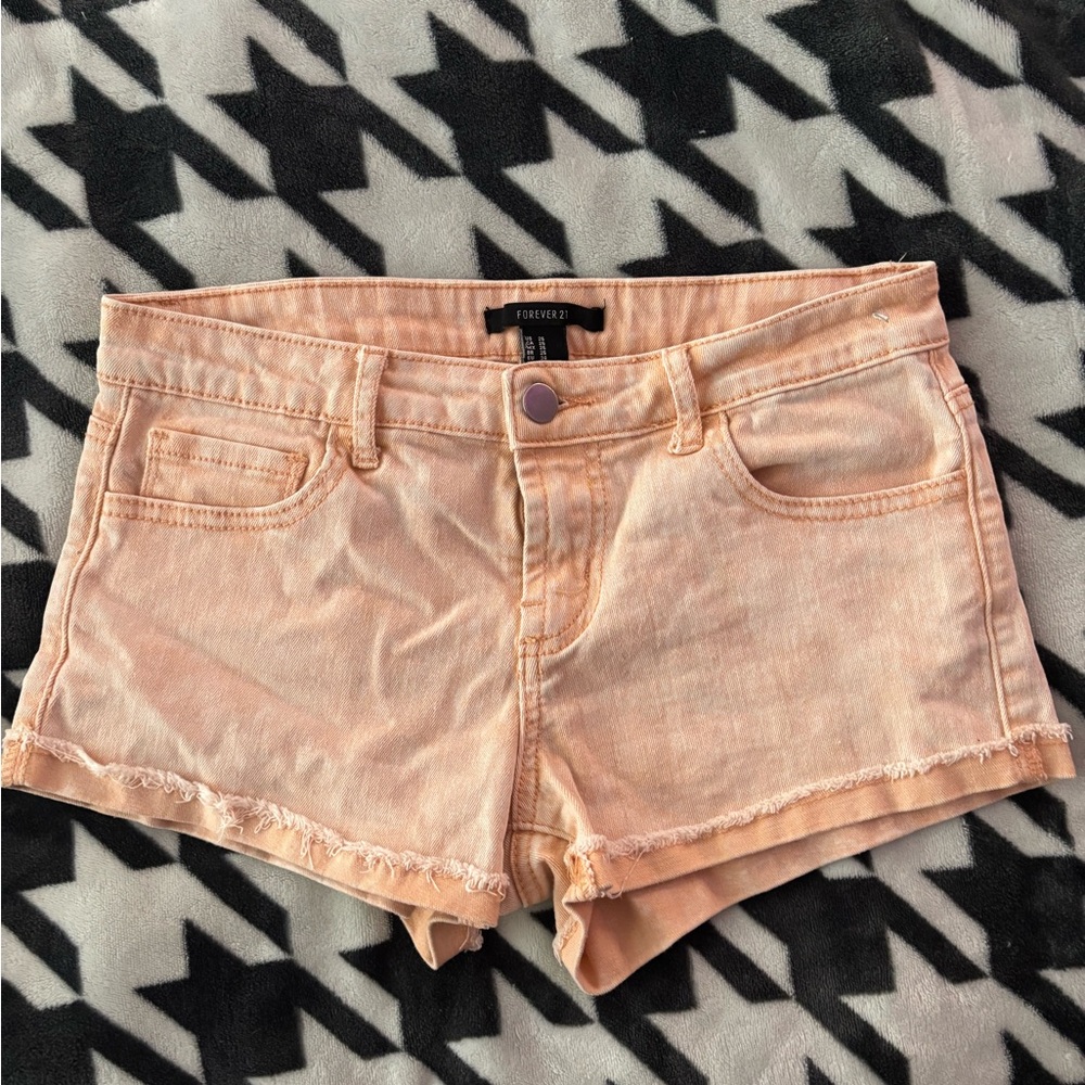 Forever 21 Light Peach Jean Shorts